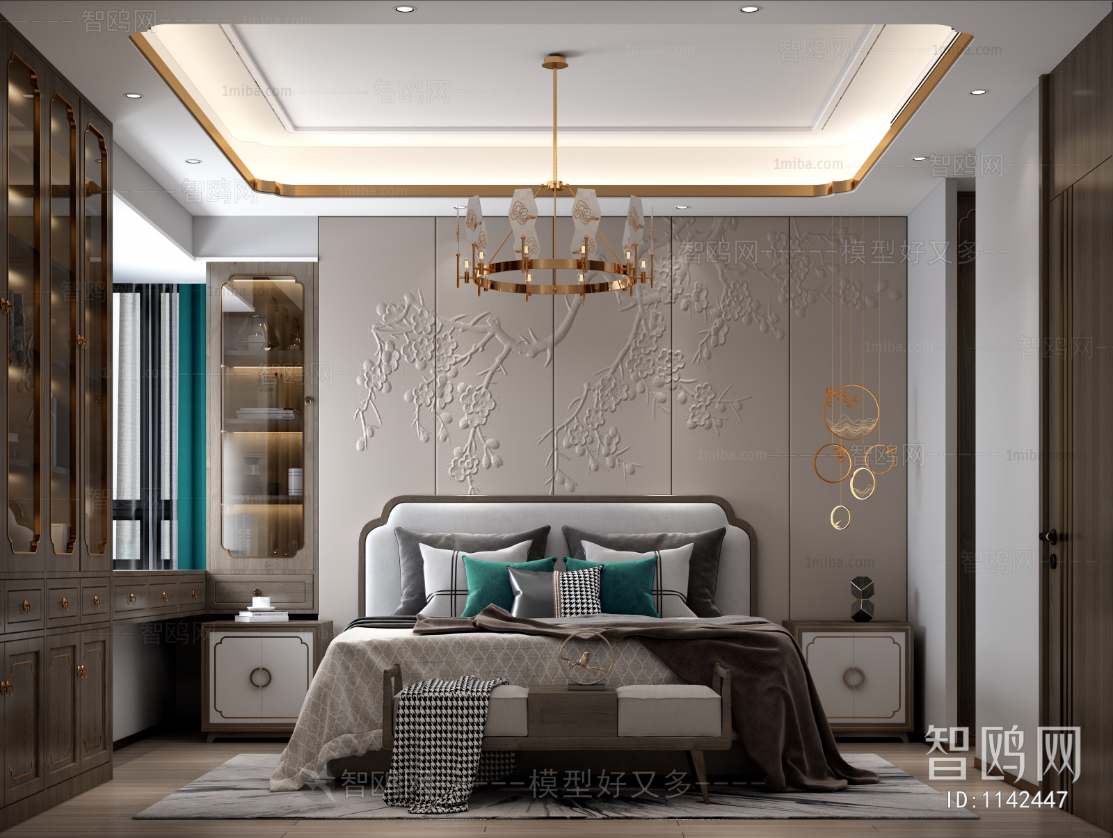 New Chinese Style Bedroom