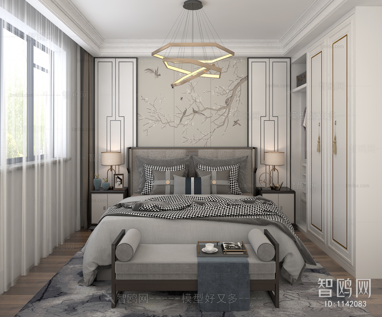 New Chinese Style Bedroom