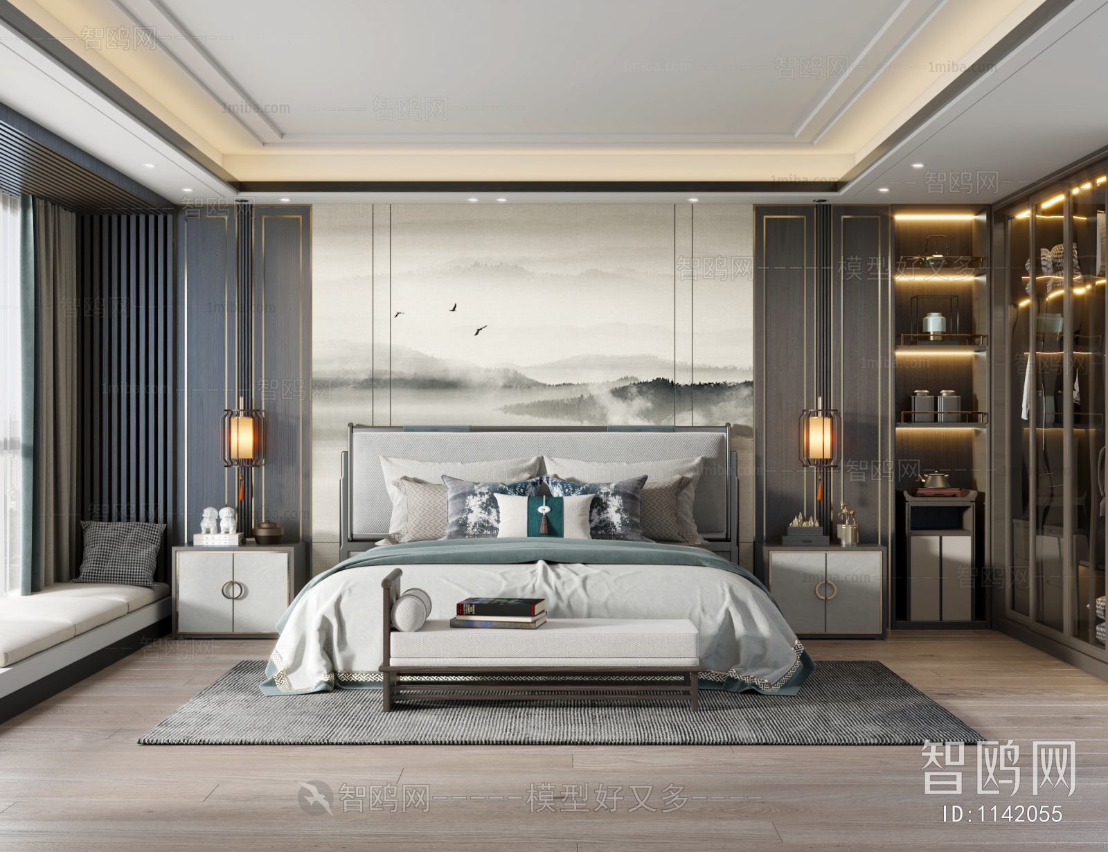 New Chinese Style Bedroom