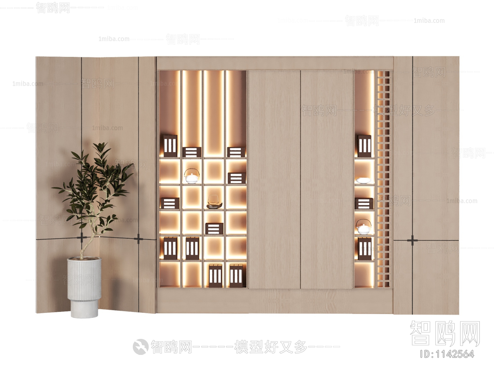 New Chinese Style Decorative Cabinet