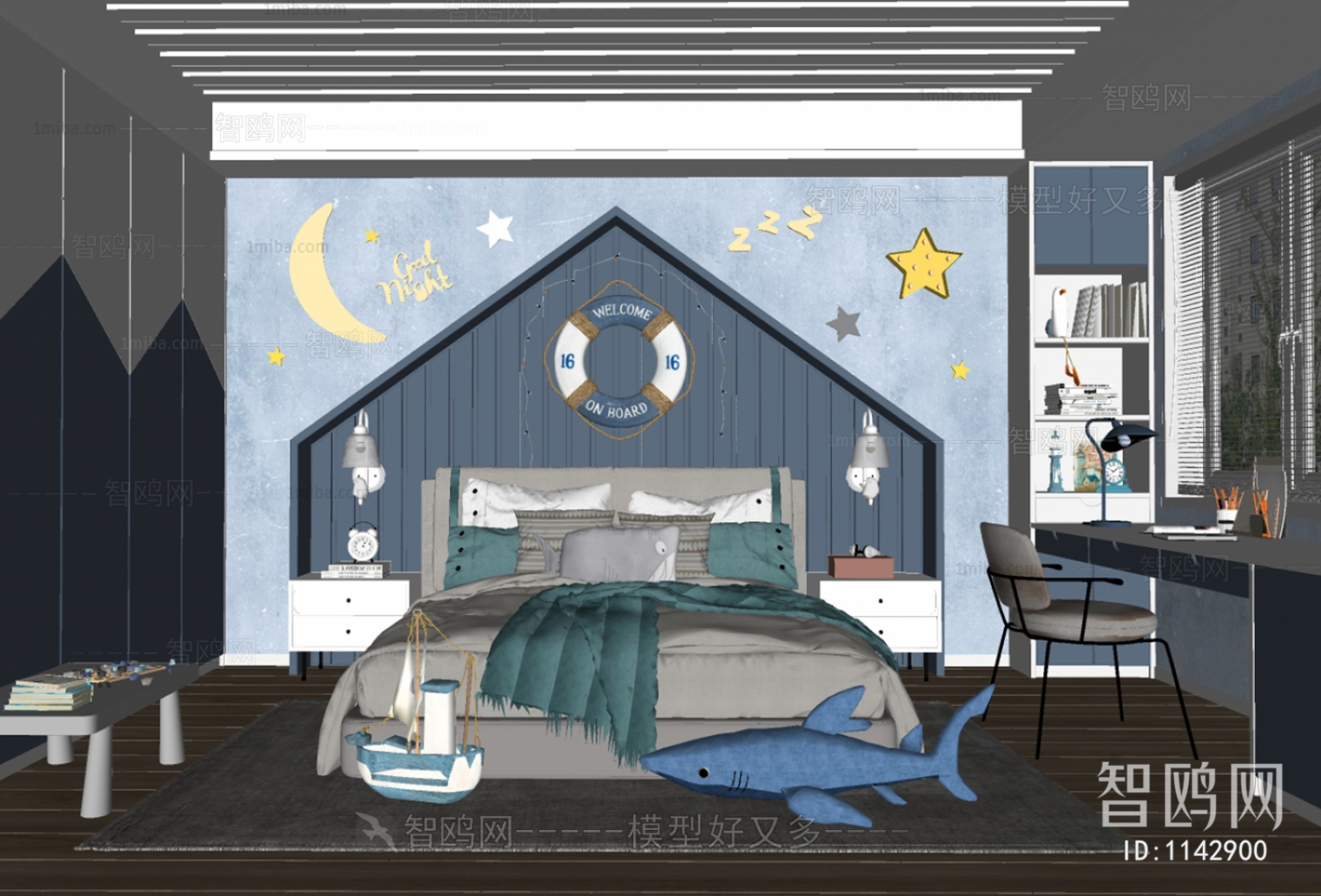 Modern Boy's Room And Son's Room