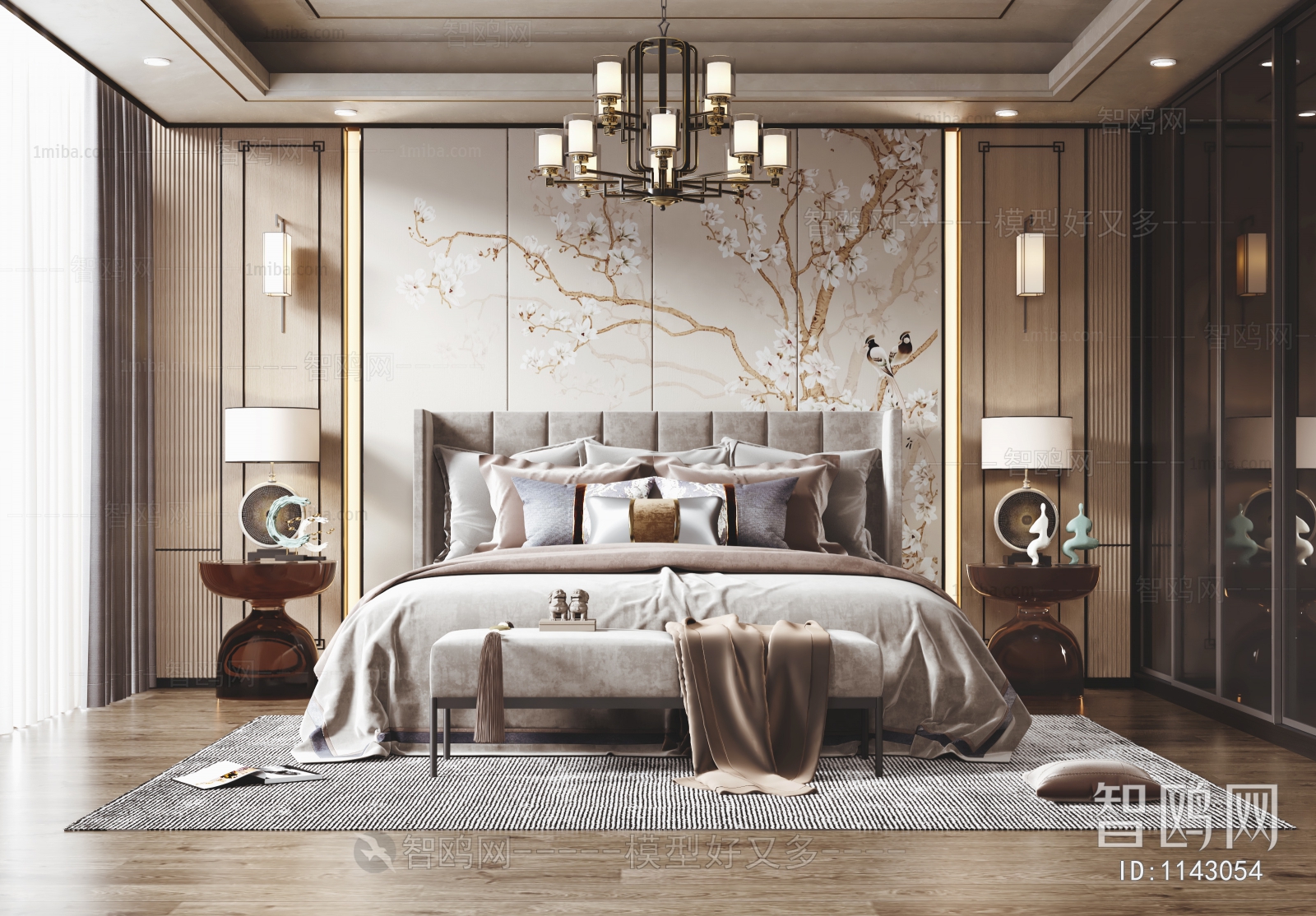 New Chinese Style Bedroom