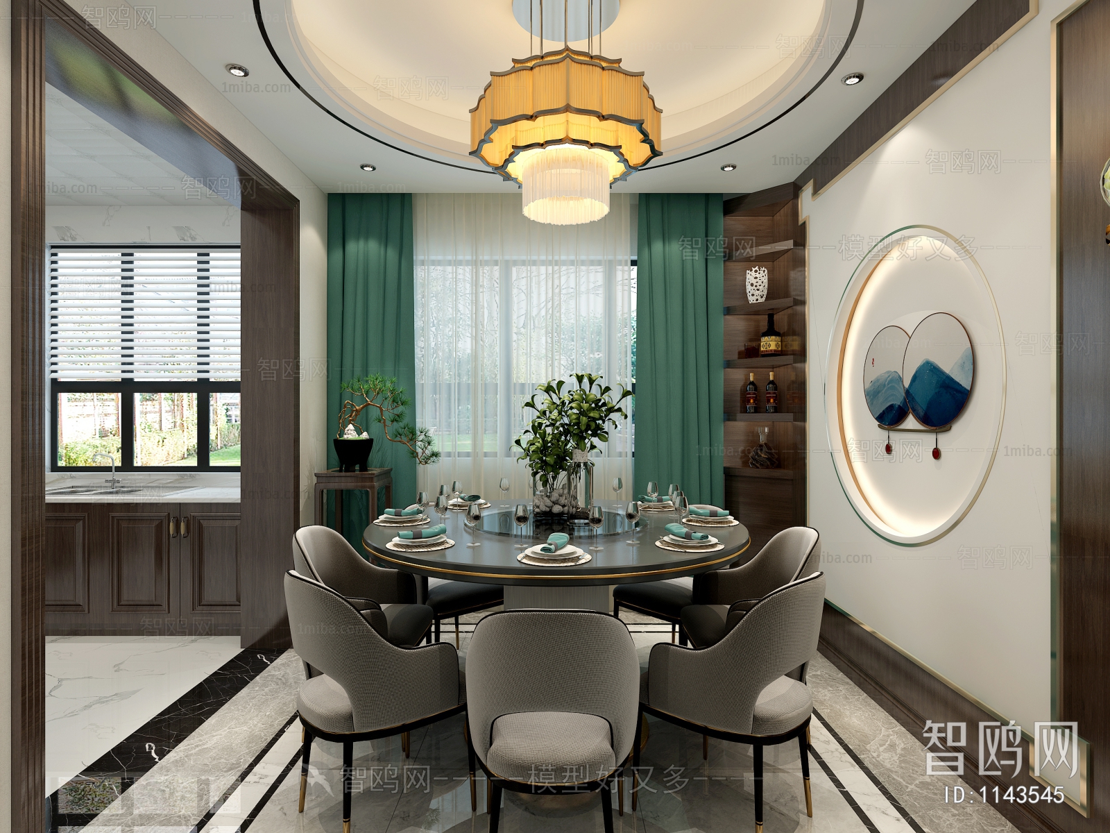 New Chinese Style Dining Room