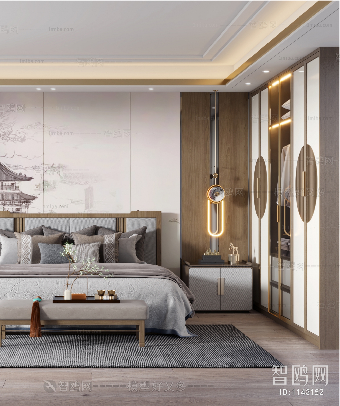 New Chinese Style Bedroom