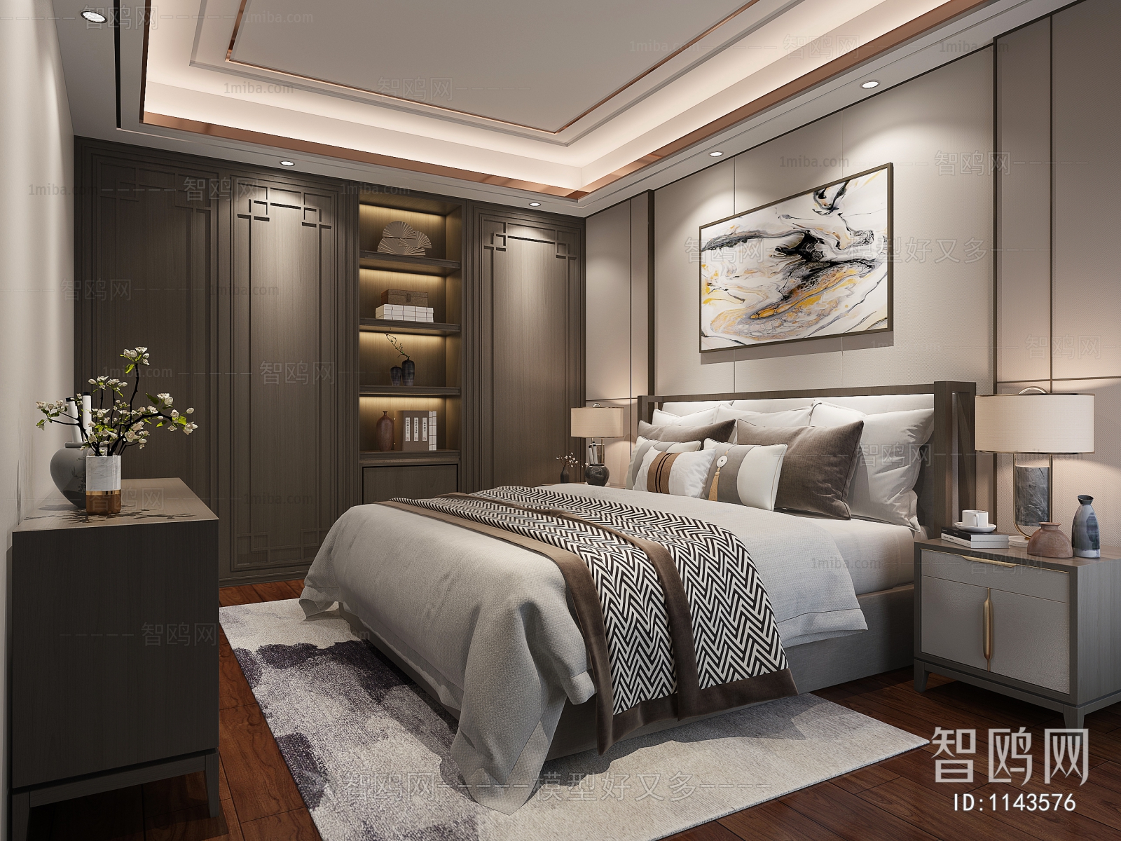 New Chinese Style Bedroom