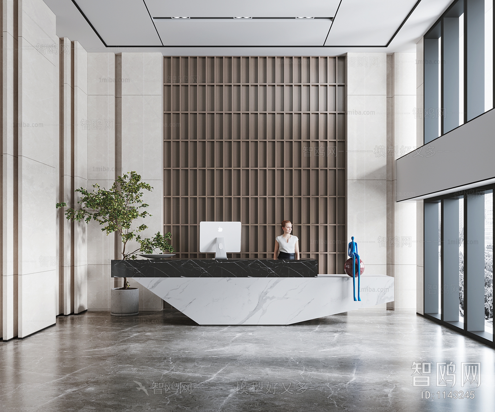 Modern Office Reception Desk