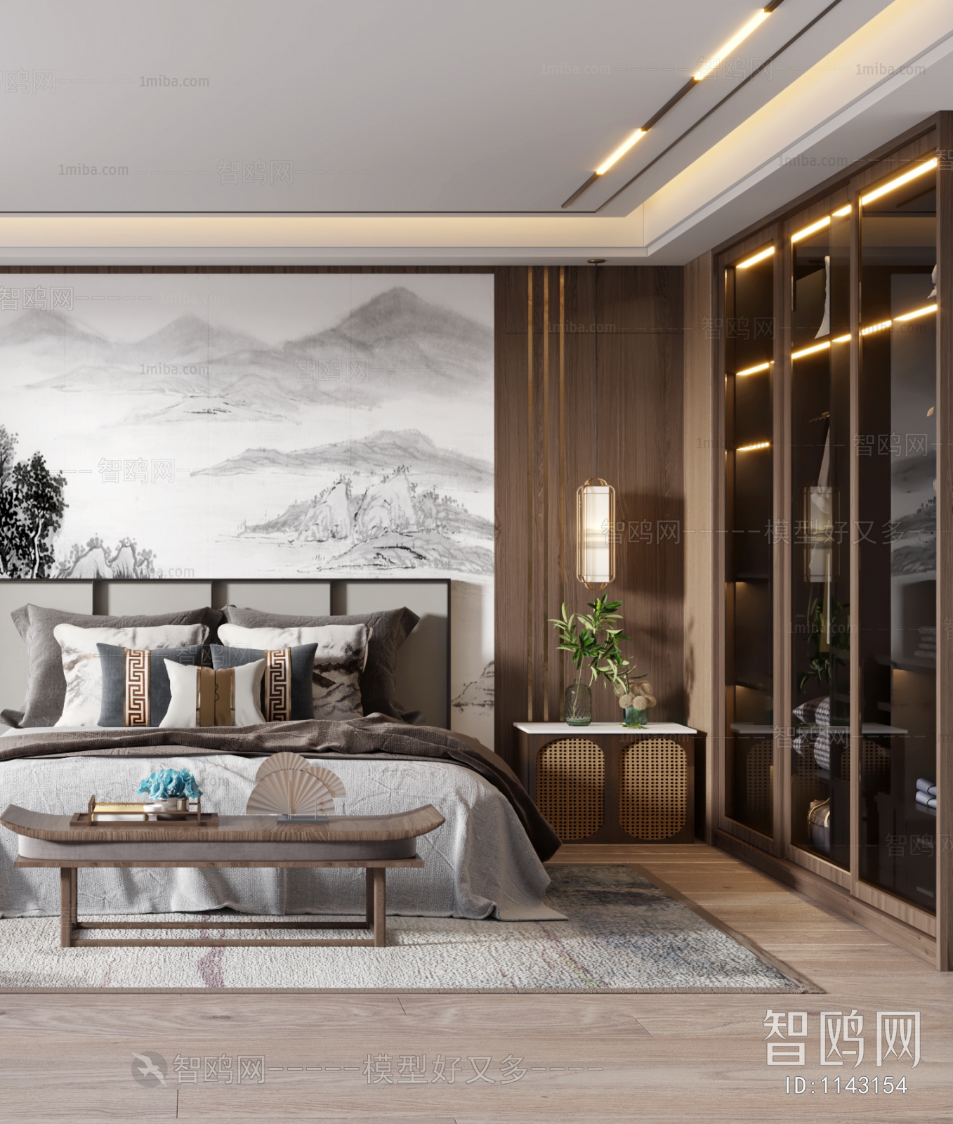 New Chinese Style Bedroom