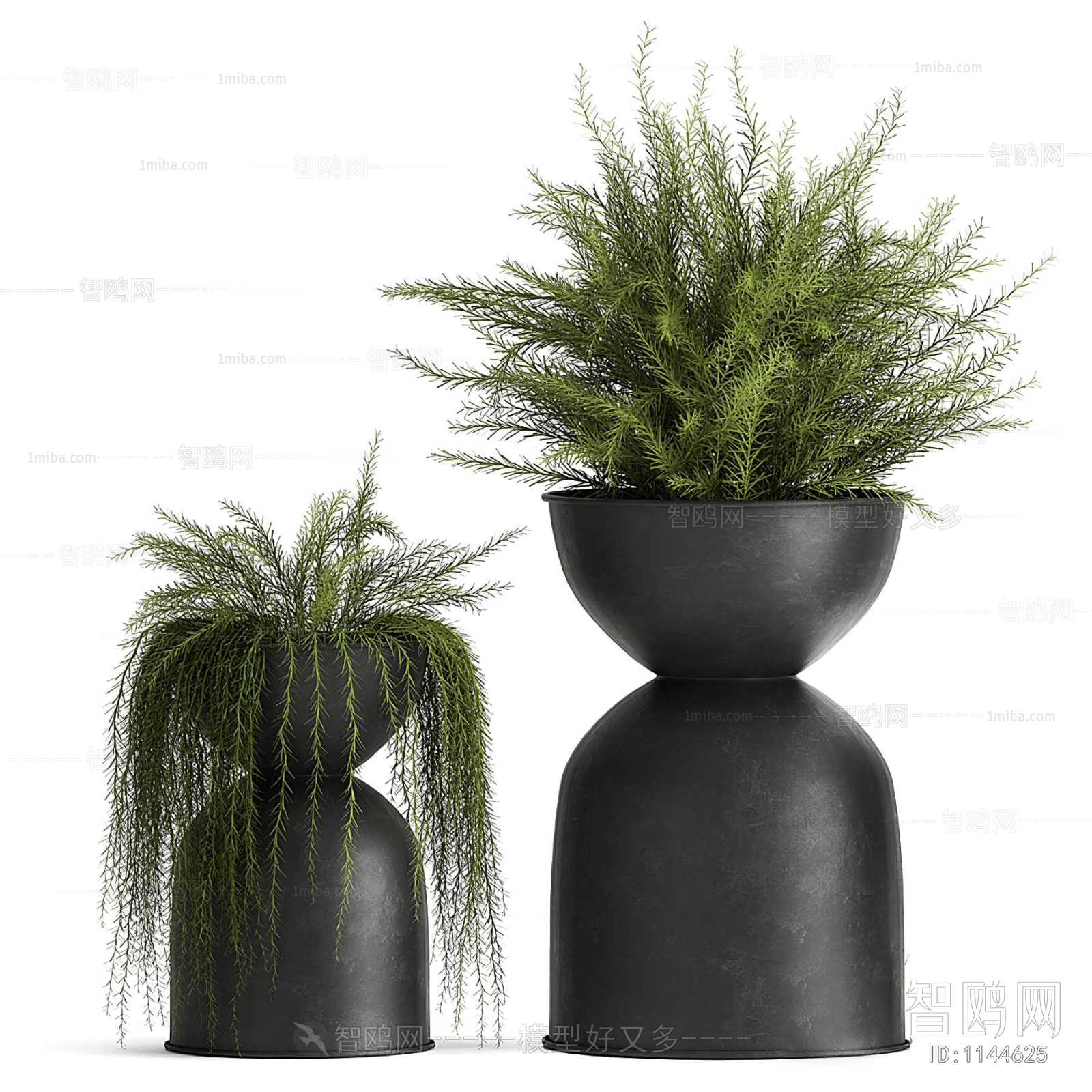 Modern Potted Green Plant