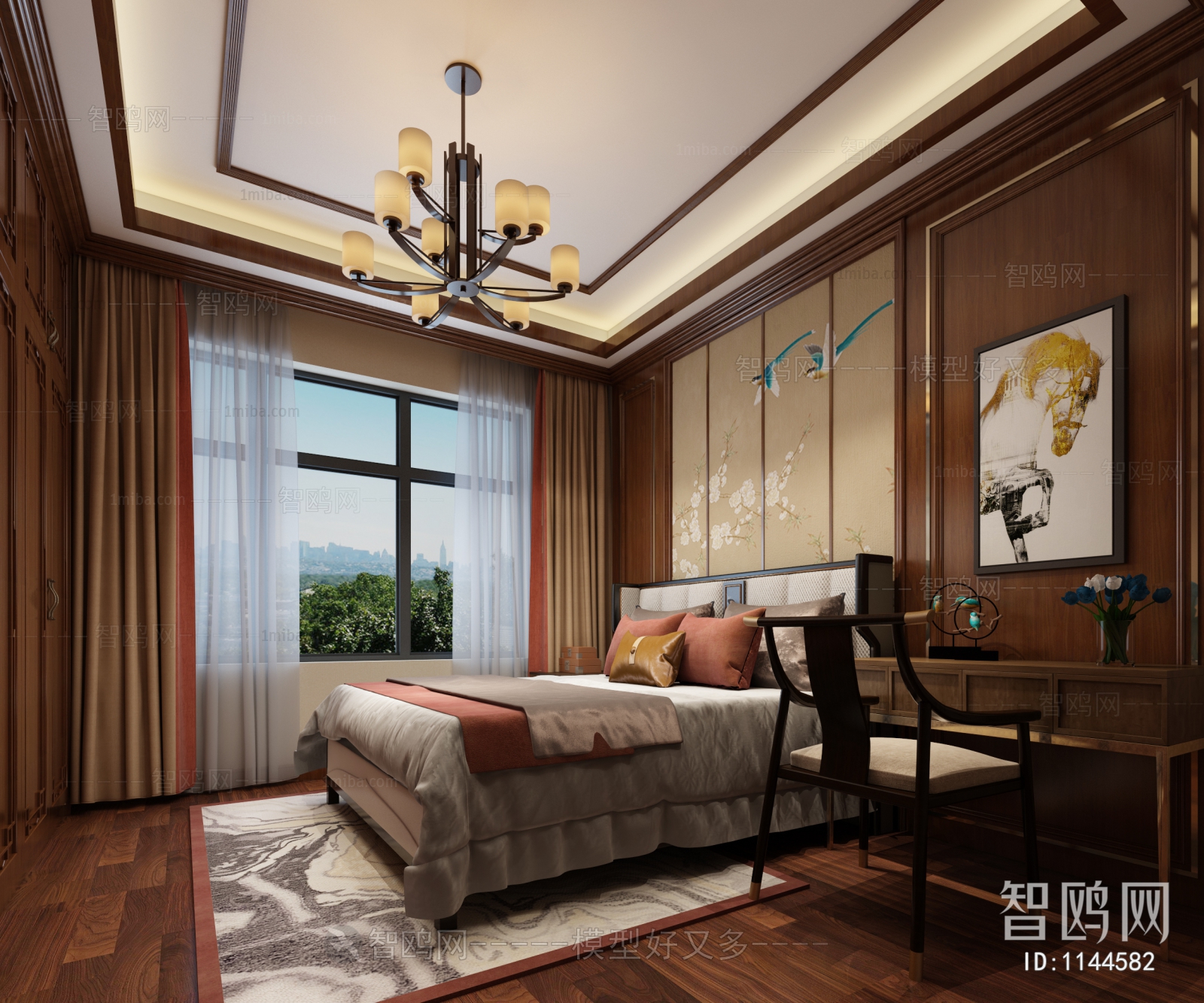 New Chinese Style Bedroom