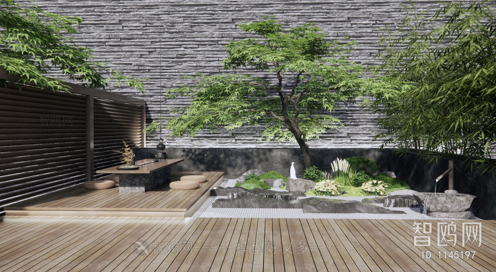 新中式枯山水庭院花园
