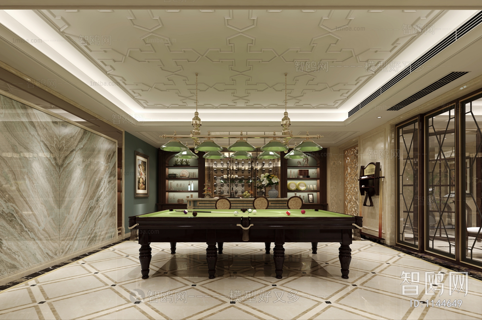 European Style Billiards Room