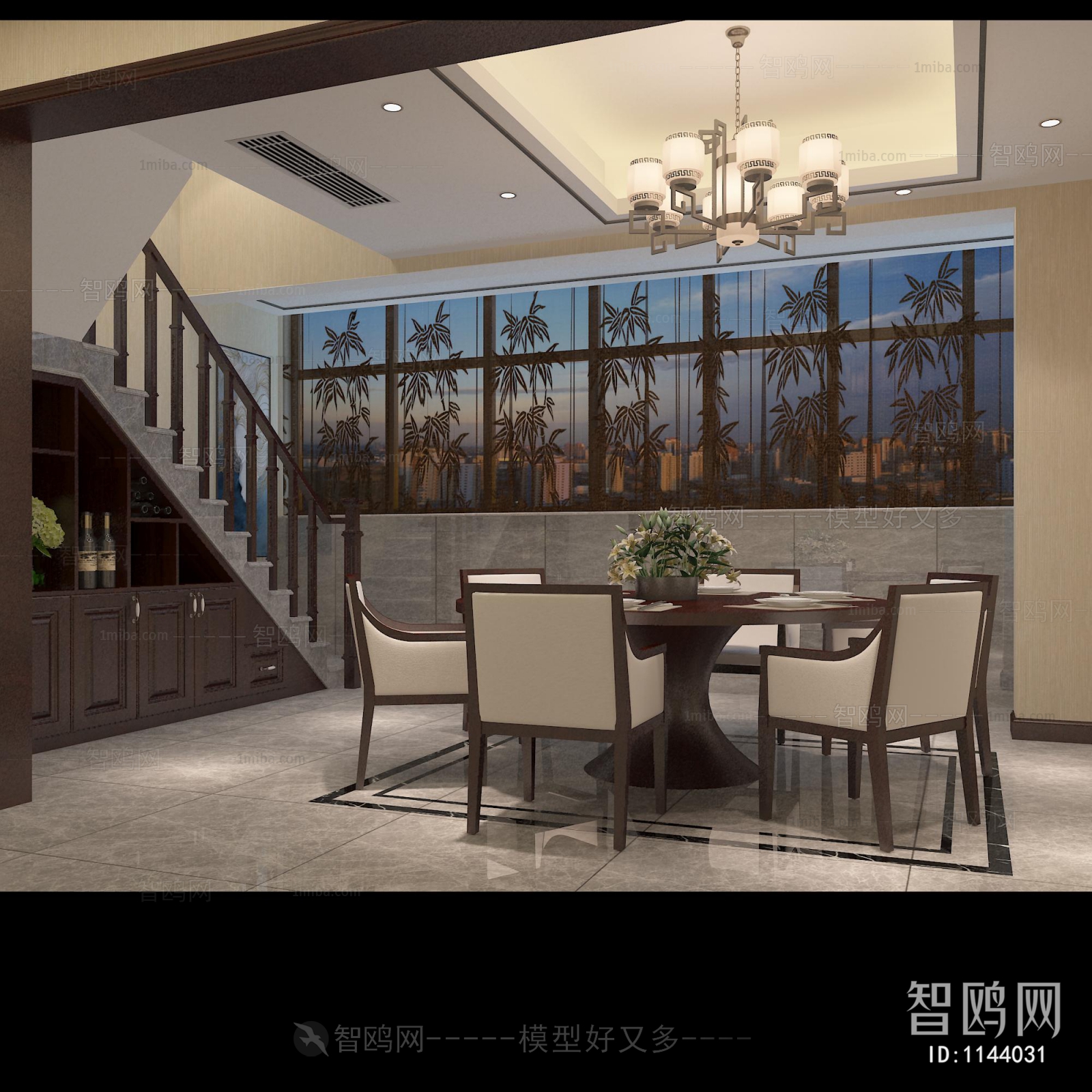 New Chinese Style Dining Room