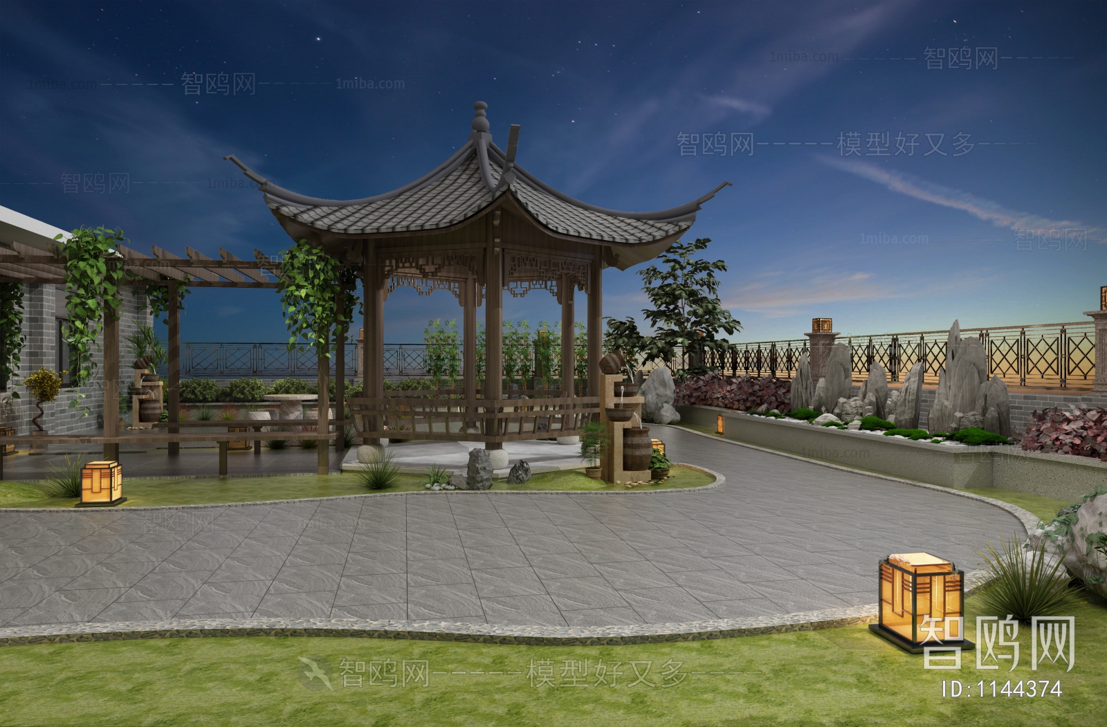 New Chinese Style Courtyard/landscape