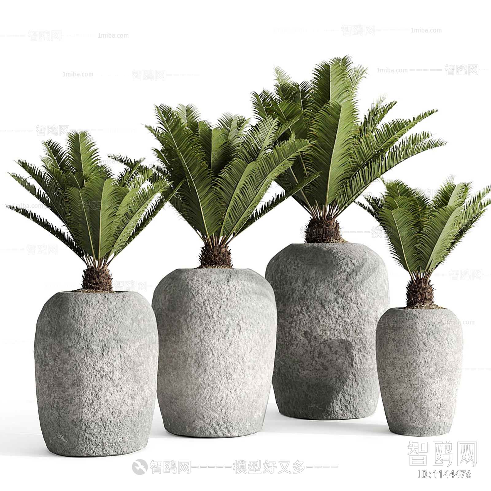 Modern Potted Green Plant