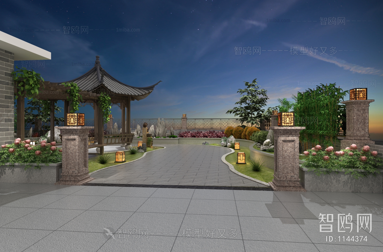 New Chinese Style Courtyard/landscape