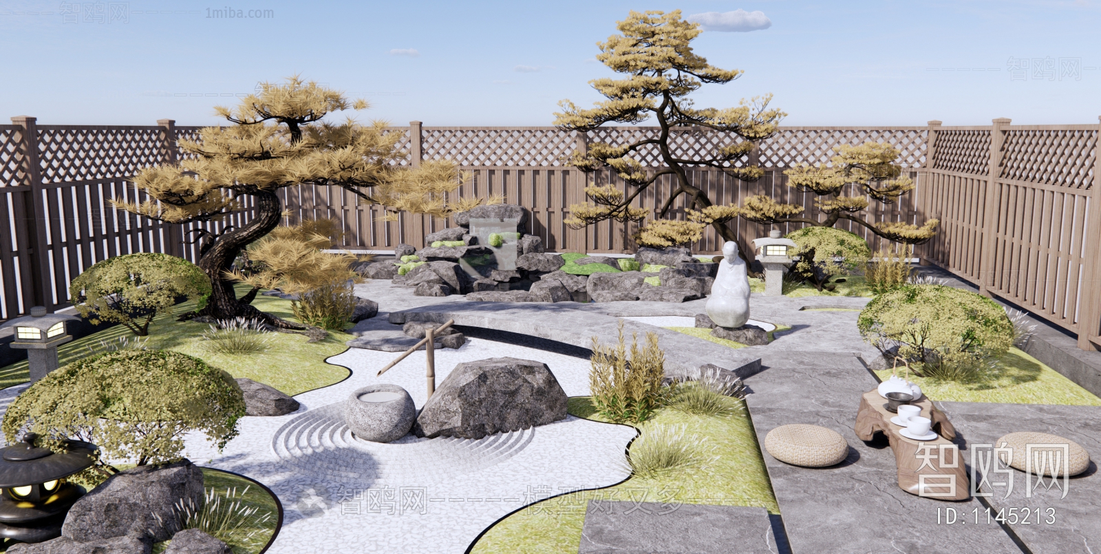 日式枯山水庭院花园