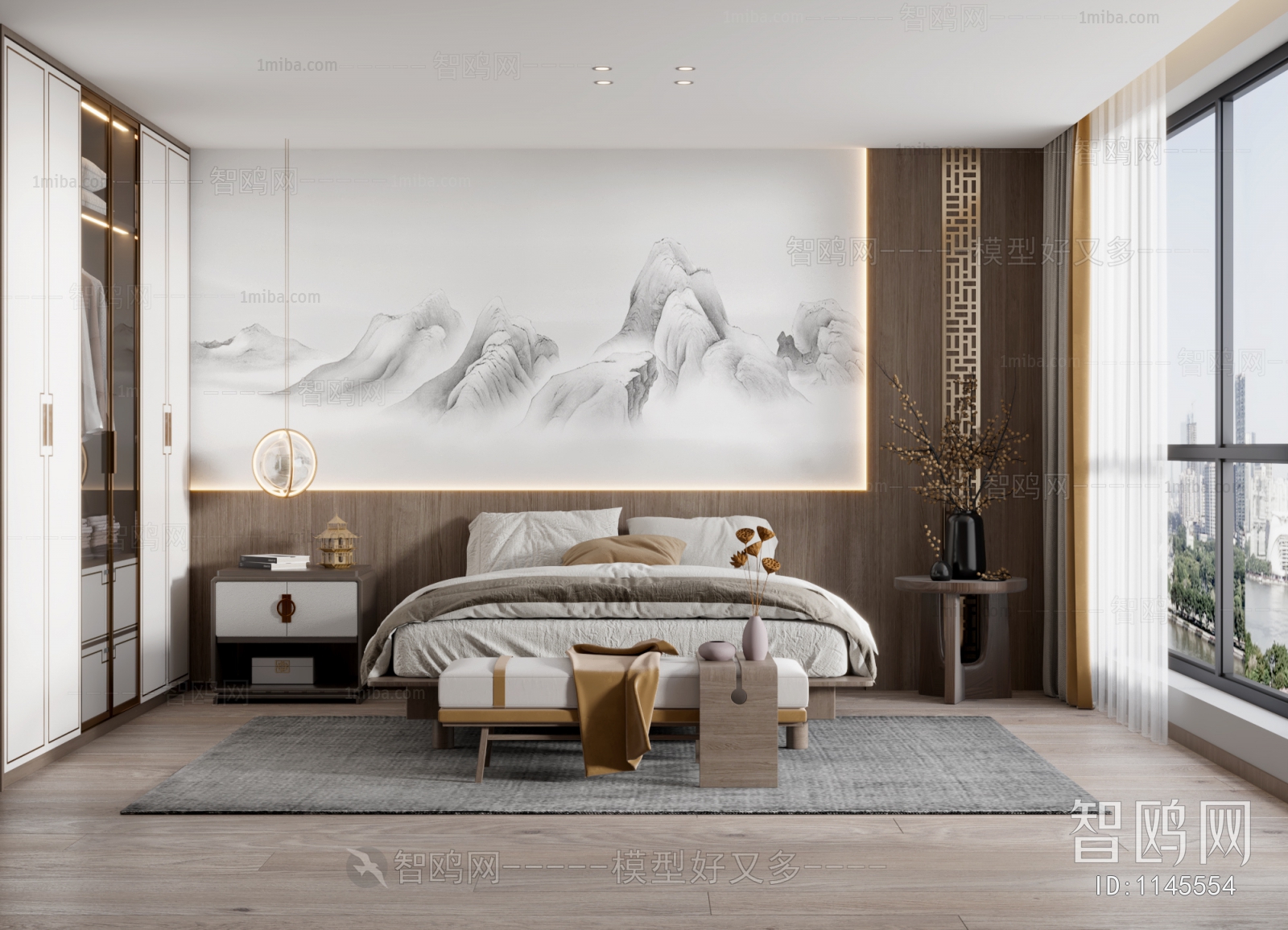 New Chinese Style Bedroom