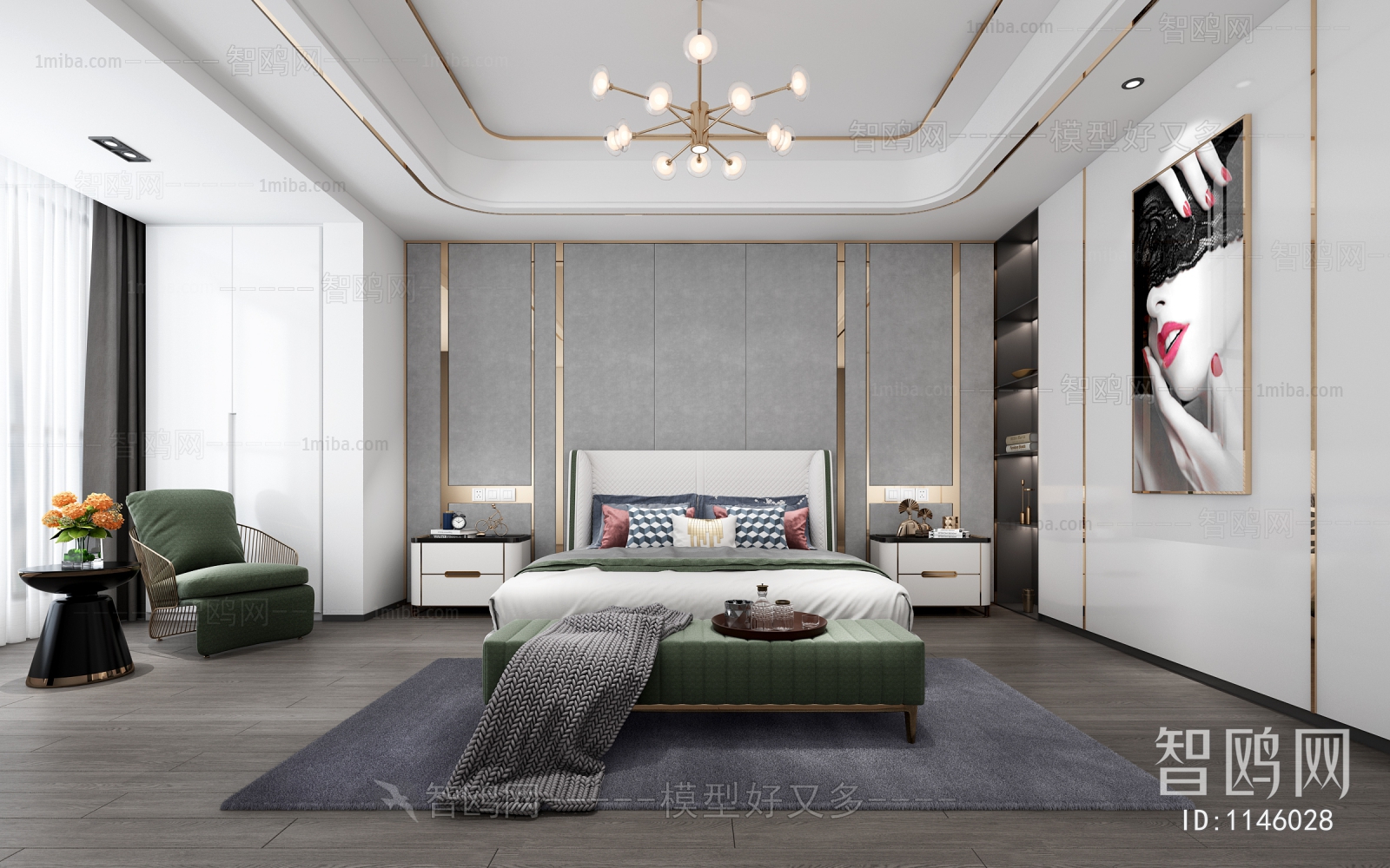 Post Modern Style Bedroom