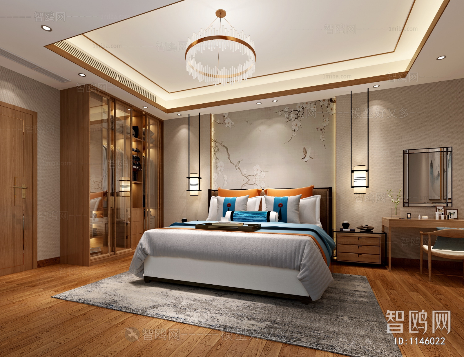 New Chinese Style Bedroom