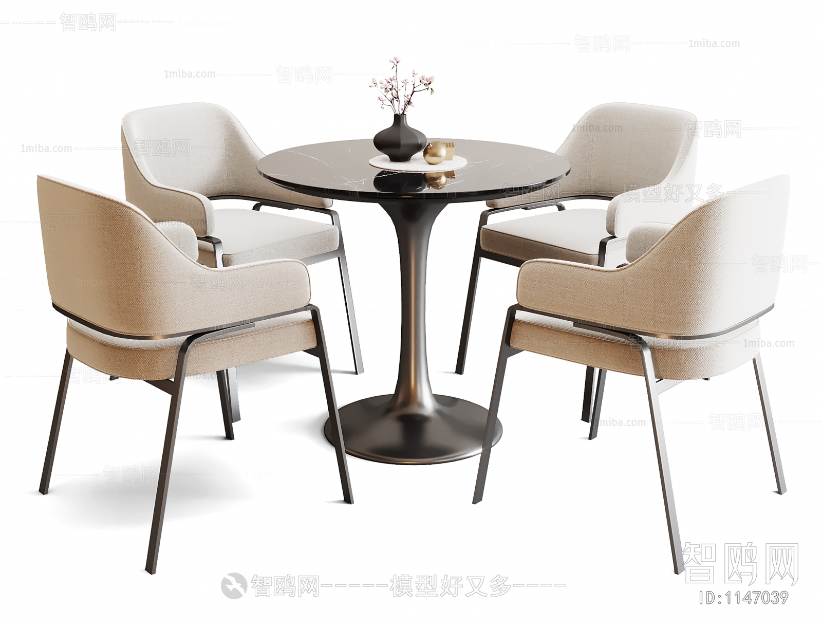 现代休闲圆桌椅组合