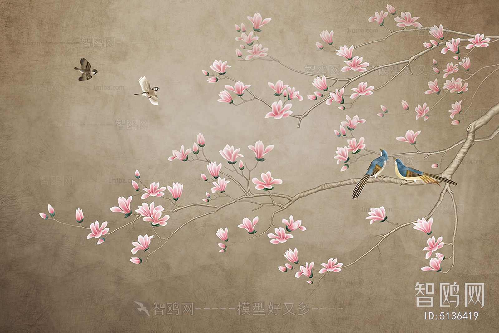 新中式花鸟壁纸