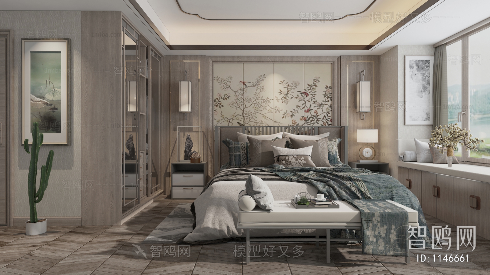 New Chinese Style Bedroom