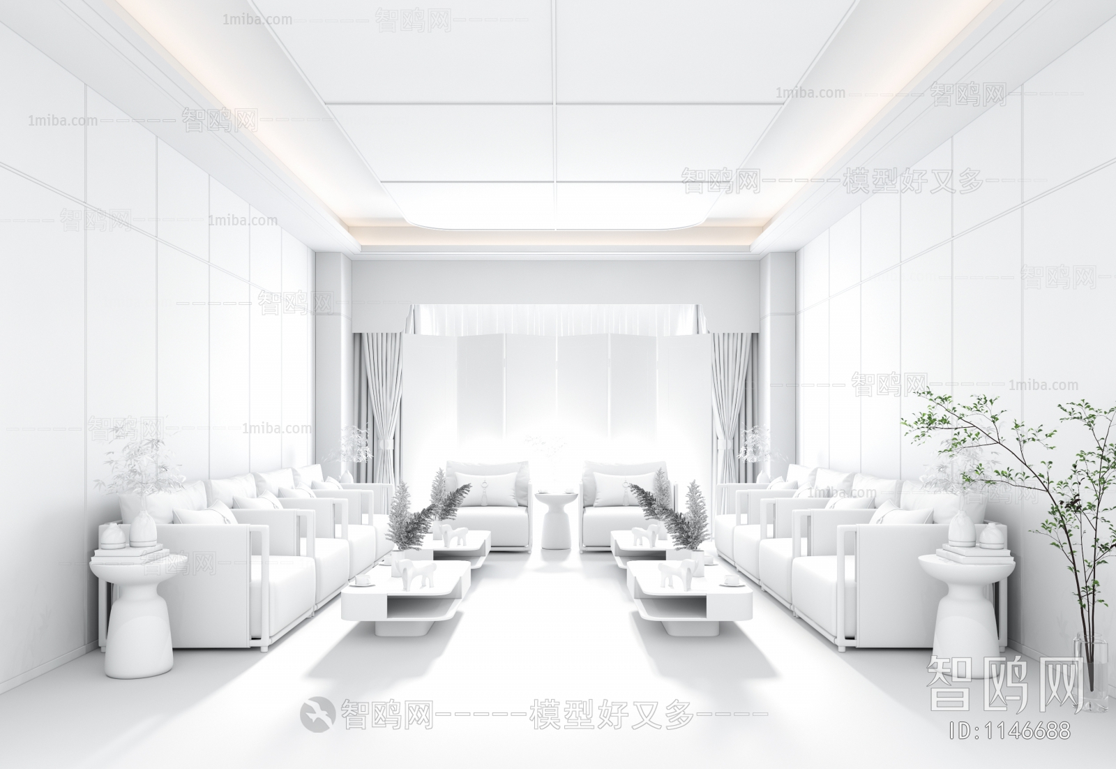 New Chinese Style Reception Room