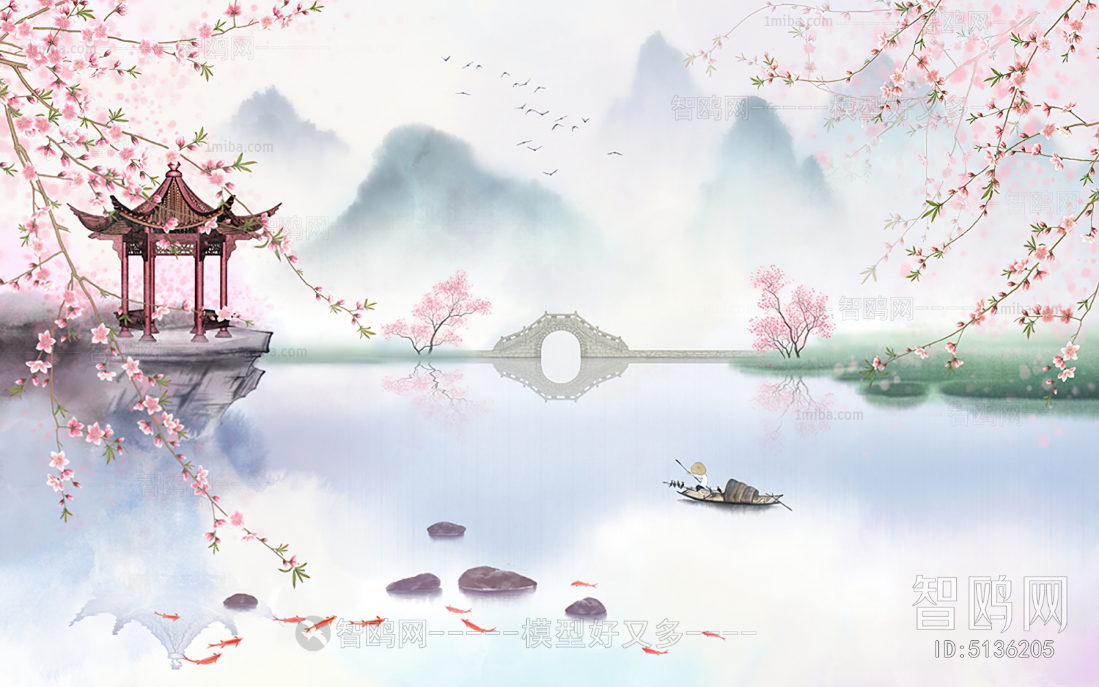 Chinese Style Painting Texture Download - ID.299982075 | 1miba