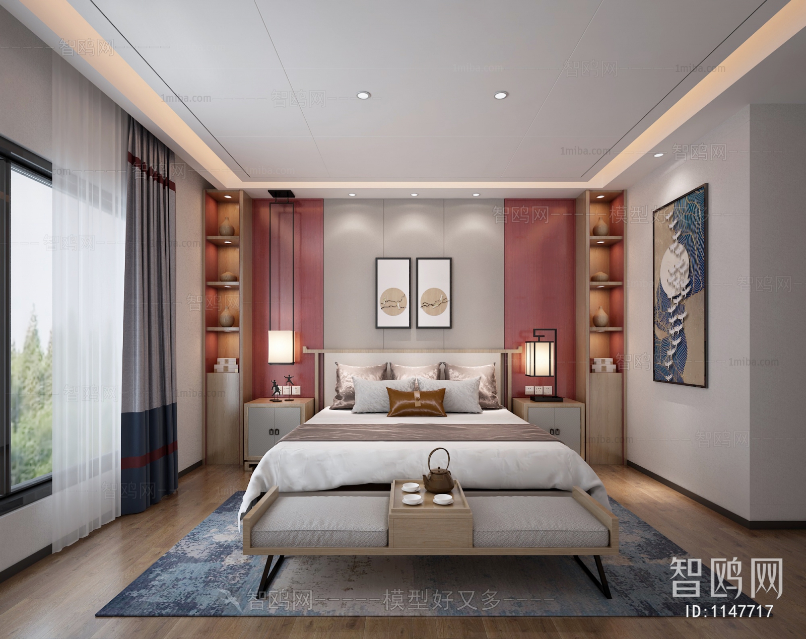 New Chinese Style Bedroom