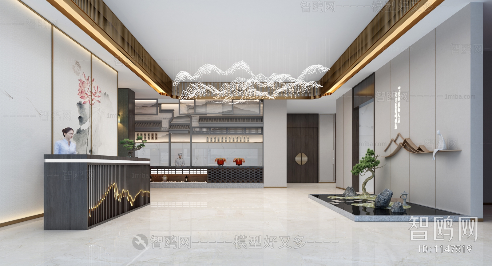 New Chinese Style Lobby Hall