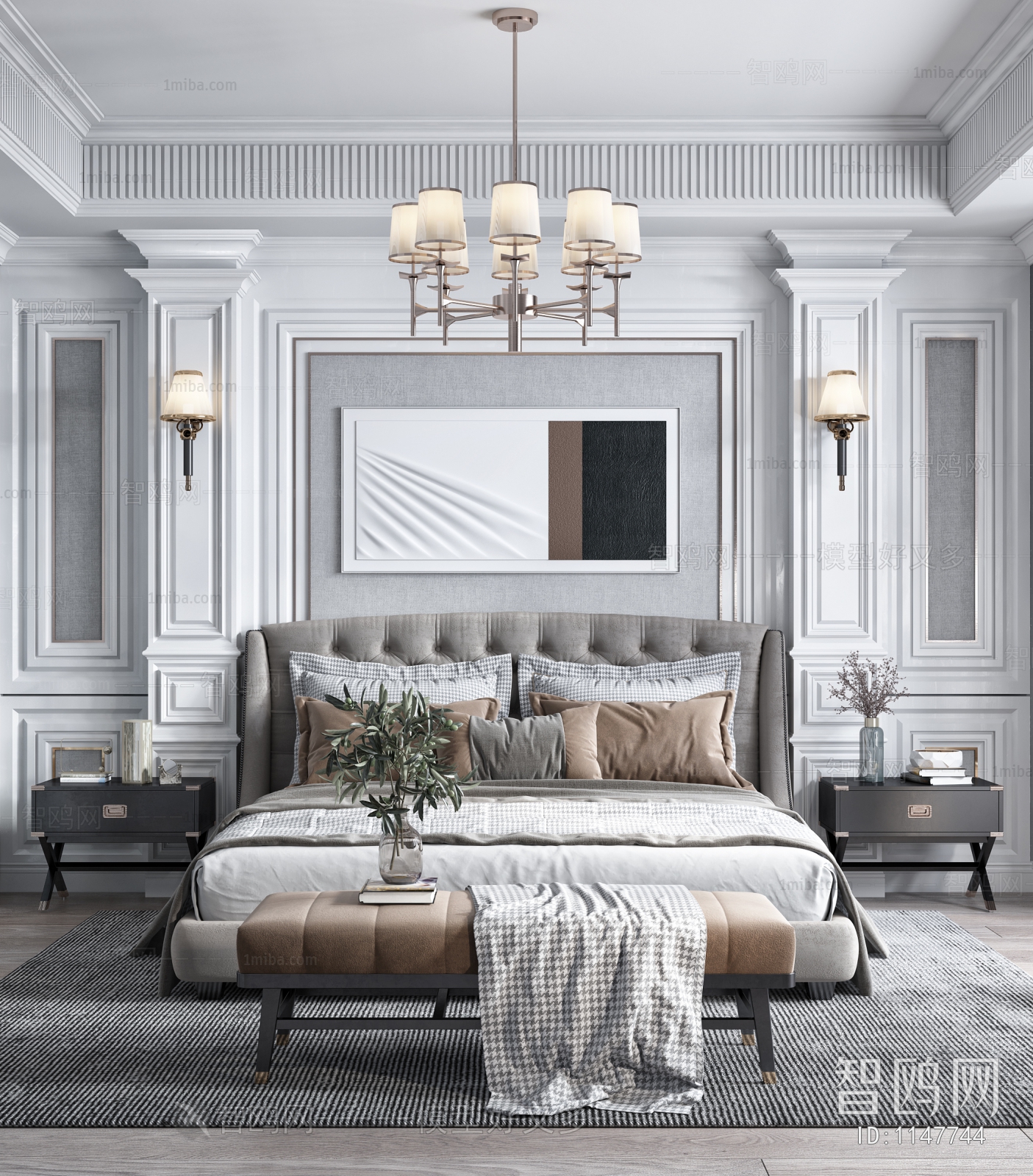 Simple European Style Bedroom