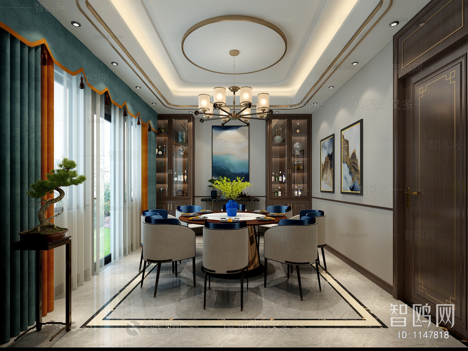 New Chinese Style Dining Room