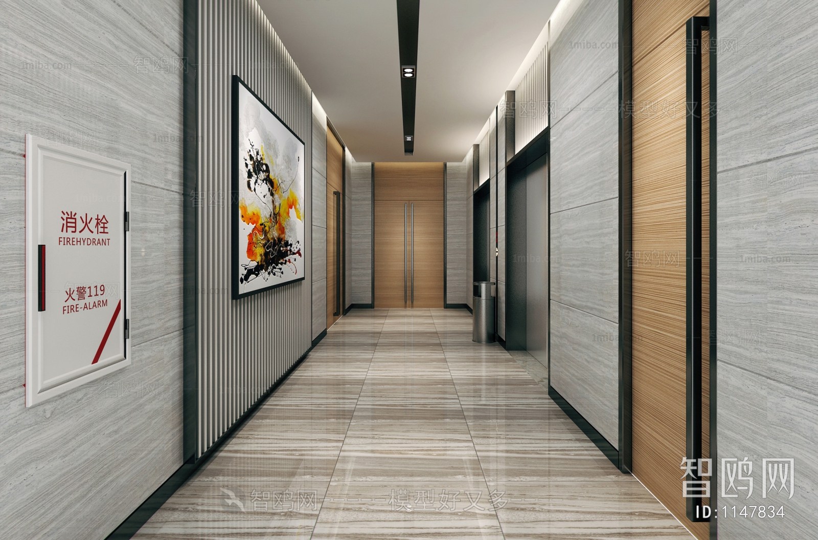 Modern Corridor/elevator Hall