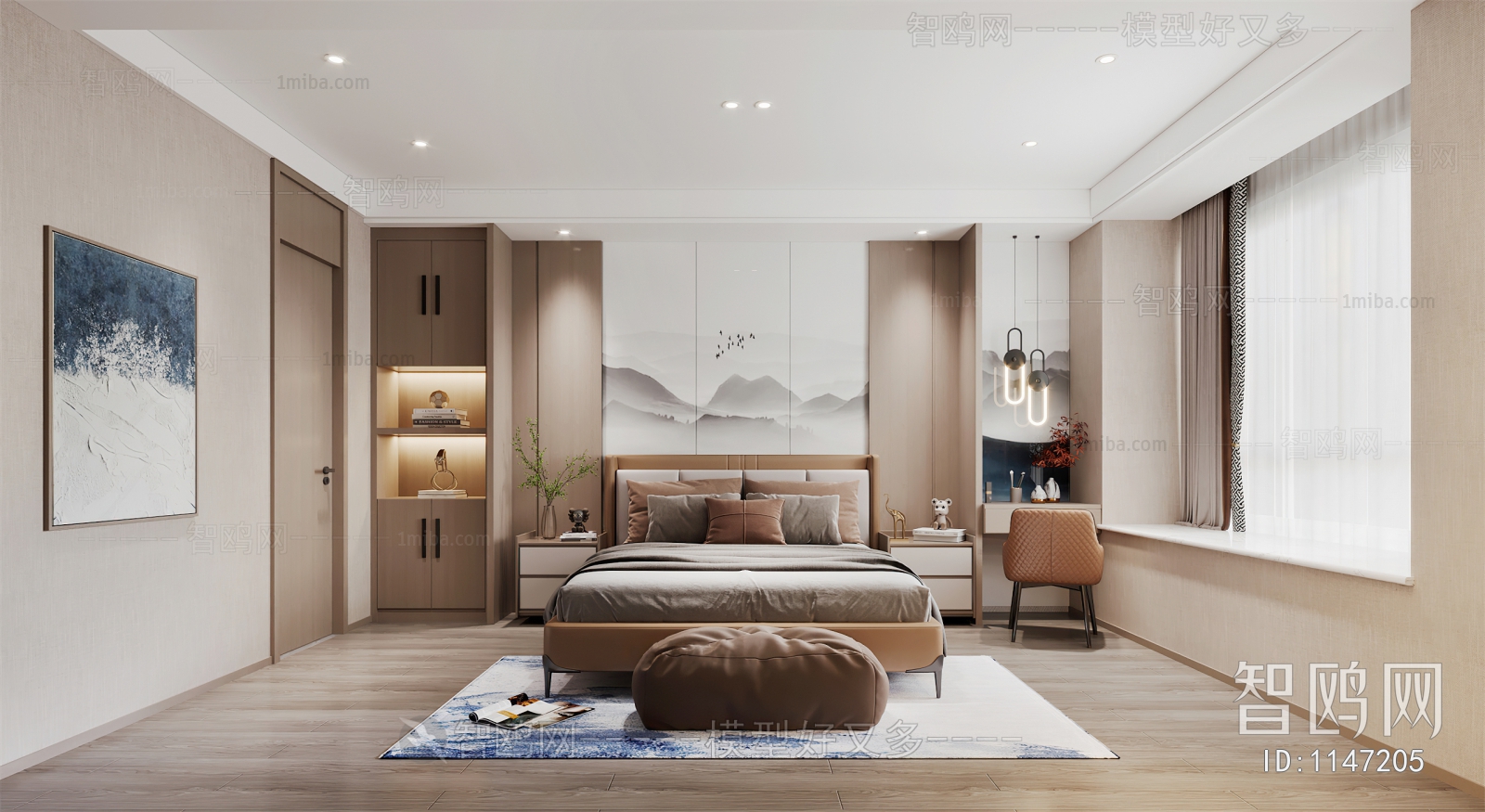 New Chinese Style Bedroom