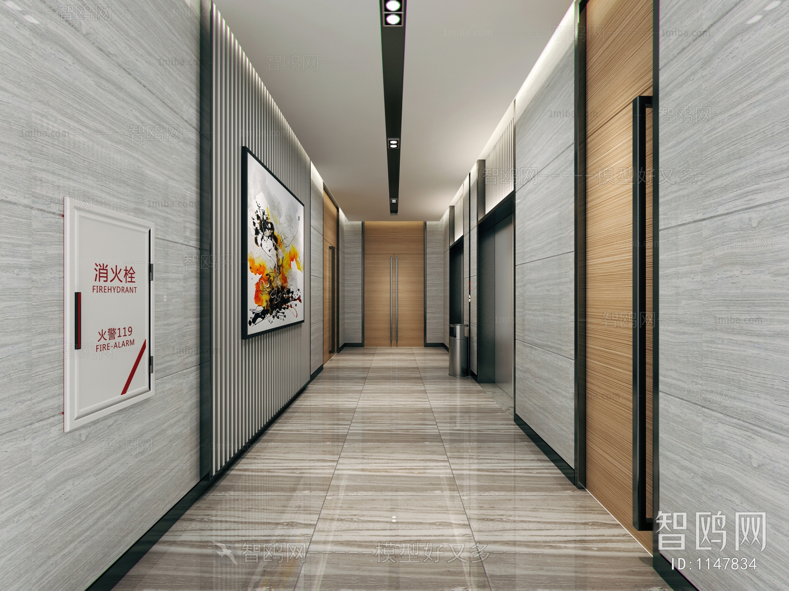 Modern Corridor/elevator Hall