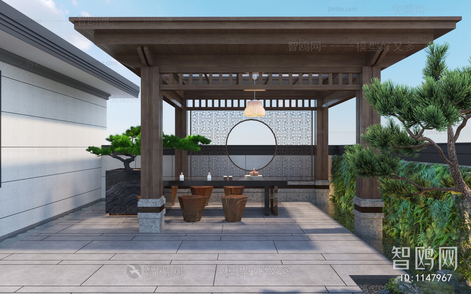 New Chinese Style Courtyard/landscape