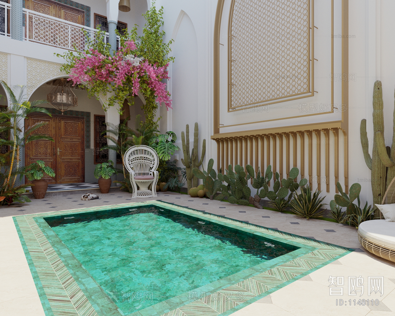 Southeast Asian Style Courtyard/landscape