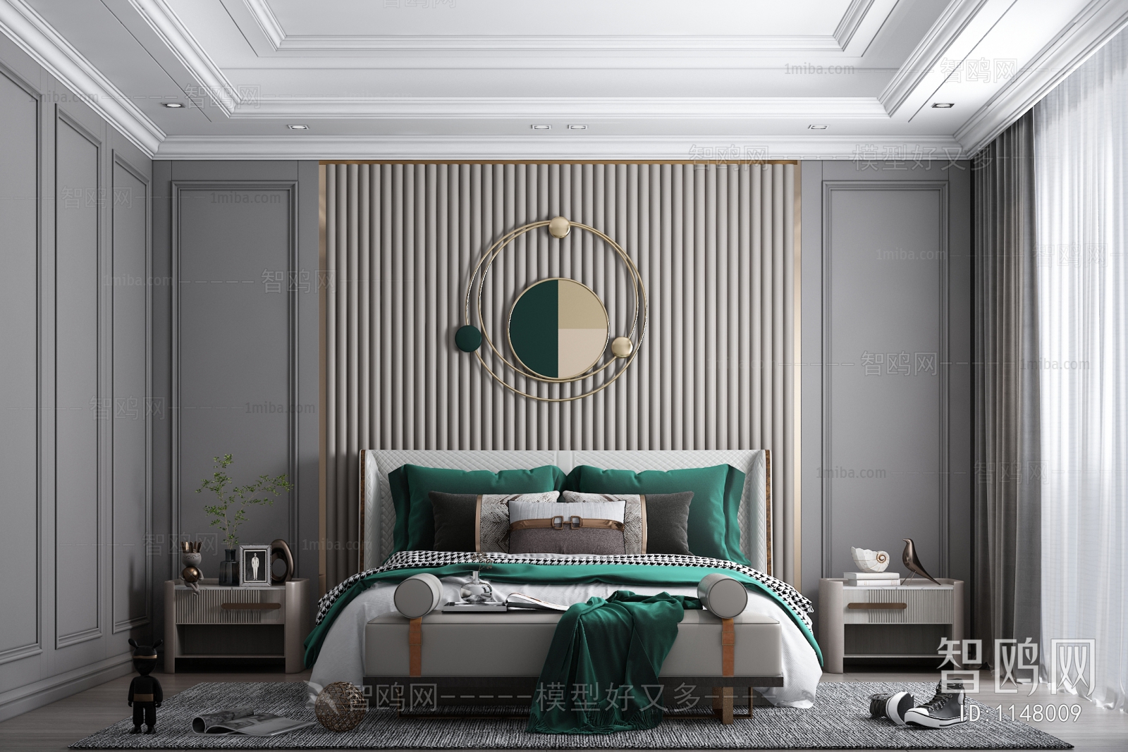 Simple European Style Bedroom