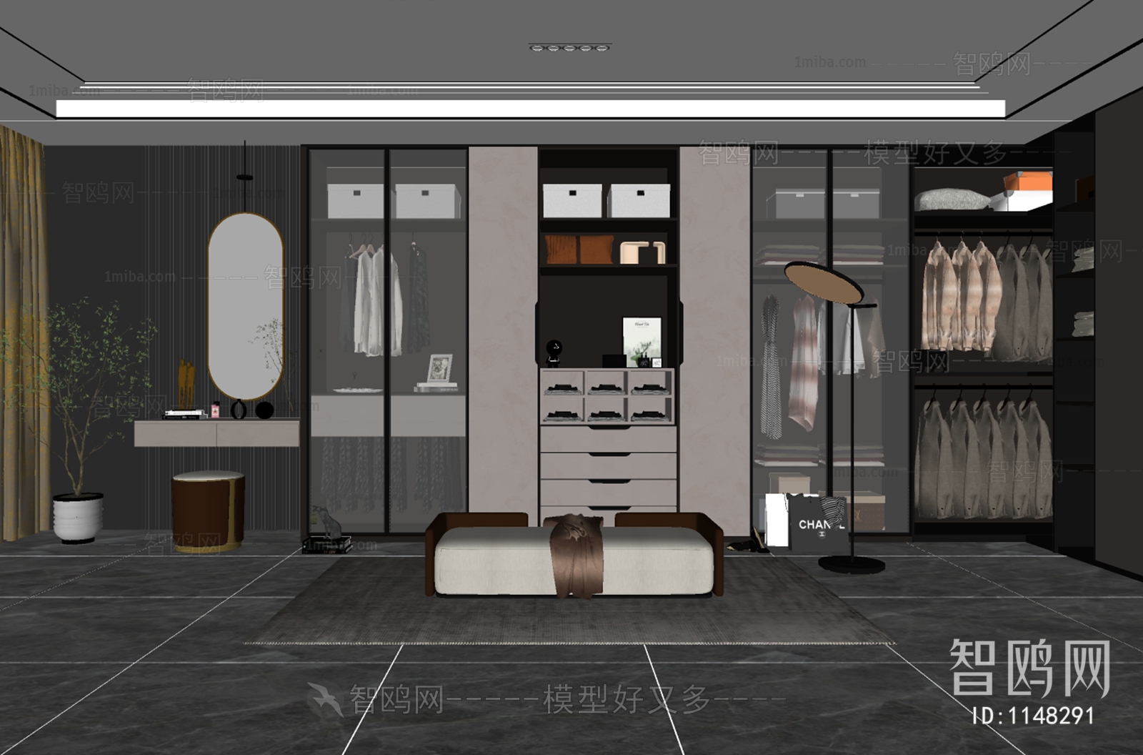 Modern Clothes Storage Area