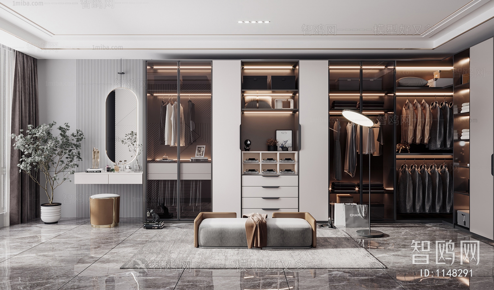 Modern Clothes Storage Area