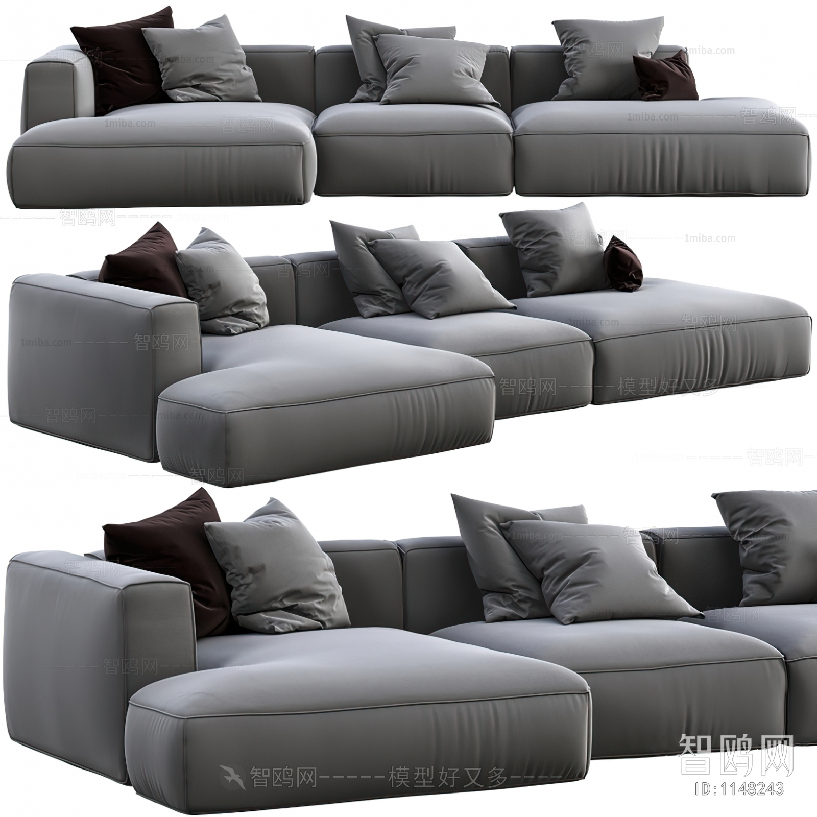 Modern Multi Person Sofa