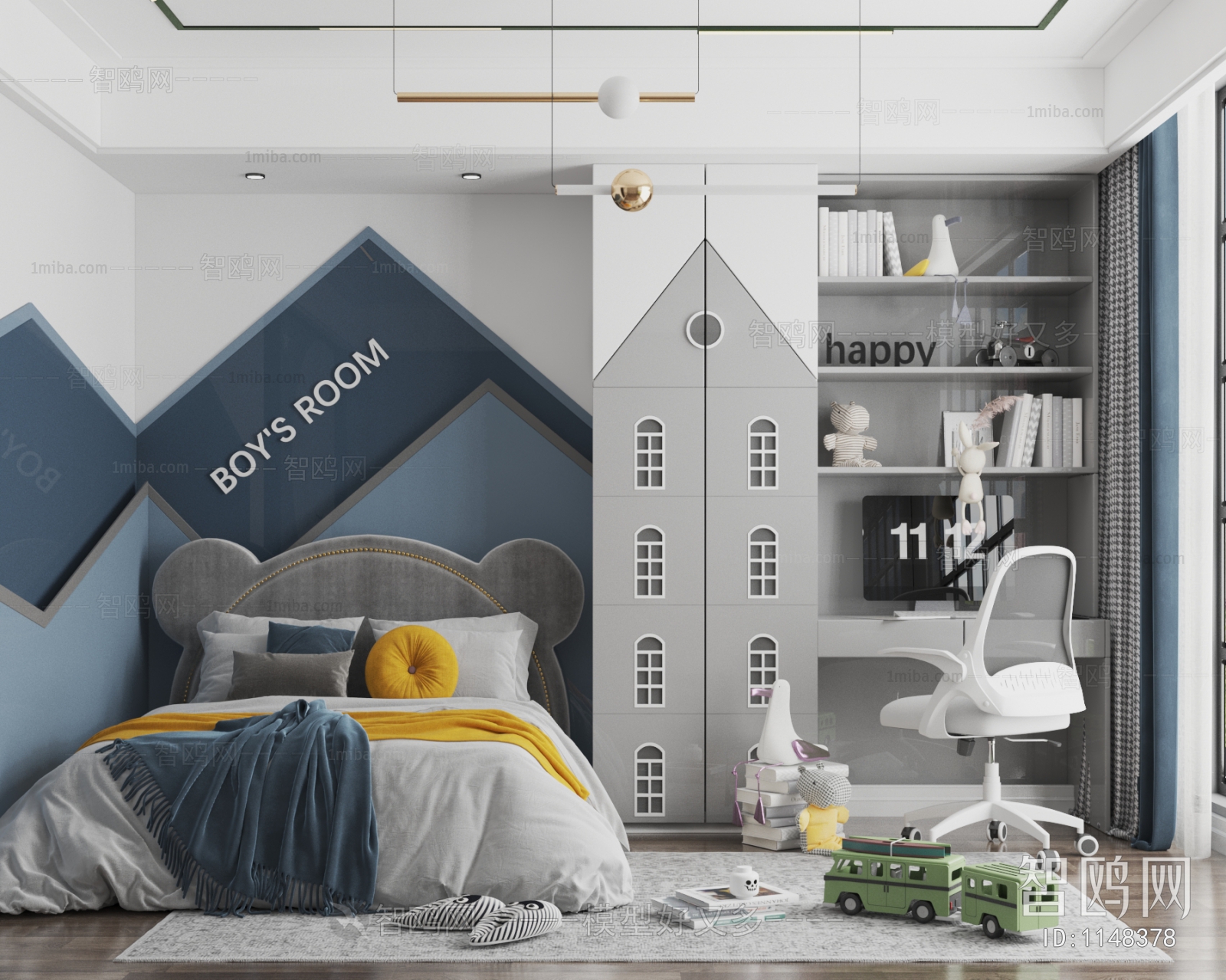 Modern Boy's Room And Son's Room