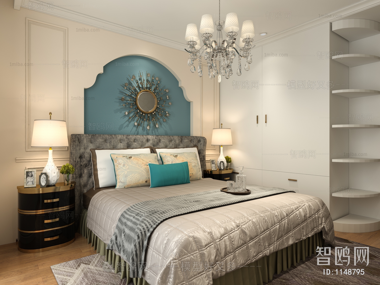 Simple European Style Bedroom