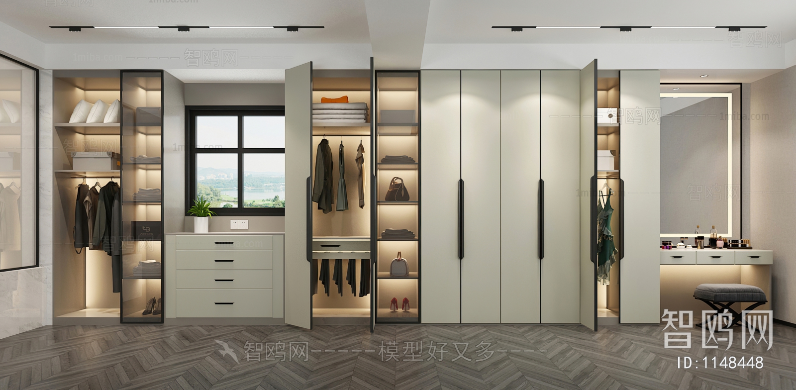 Modern Clothes Storage Area