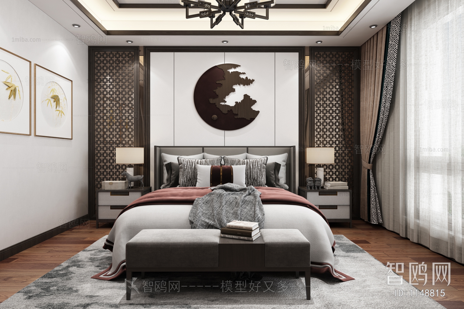 New Chinese Style Bedroom