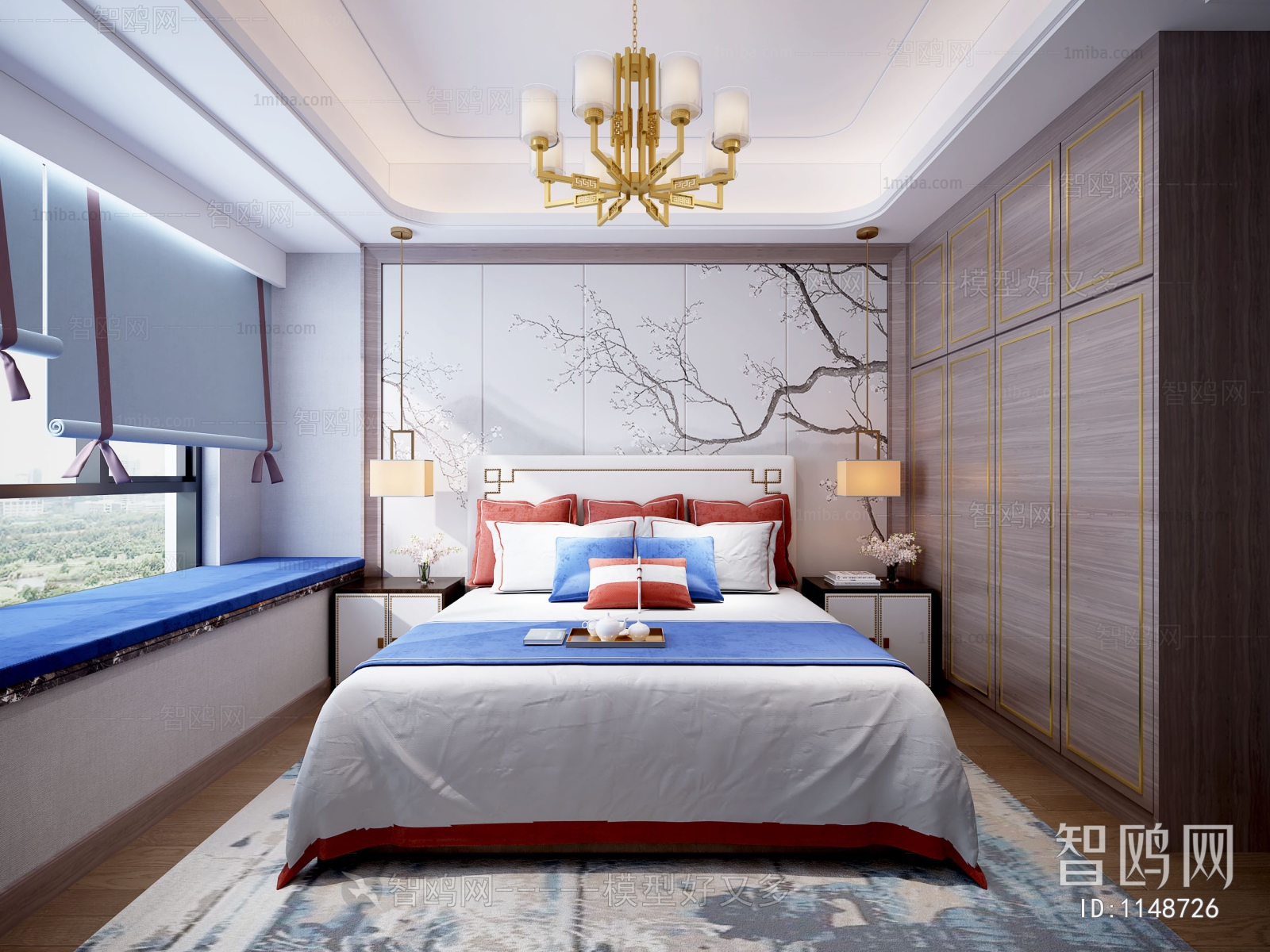 New Chinese Style Bedroom