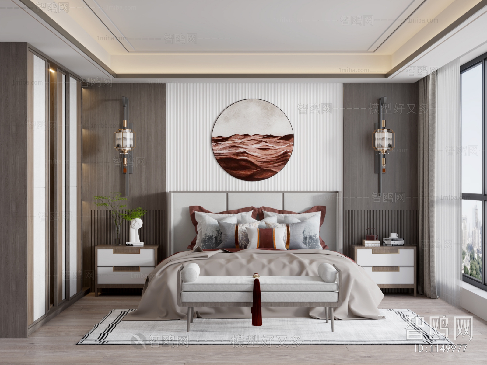 New Chinese Style Bedroom