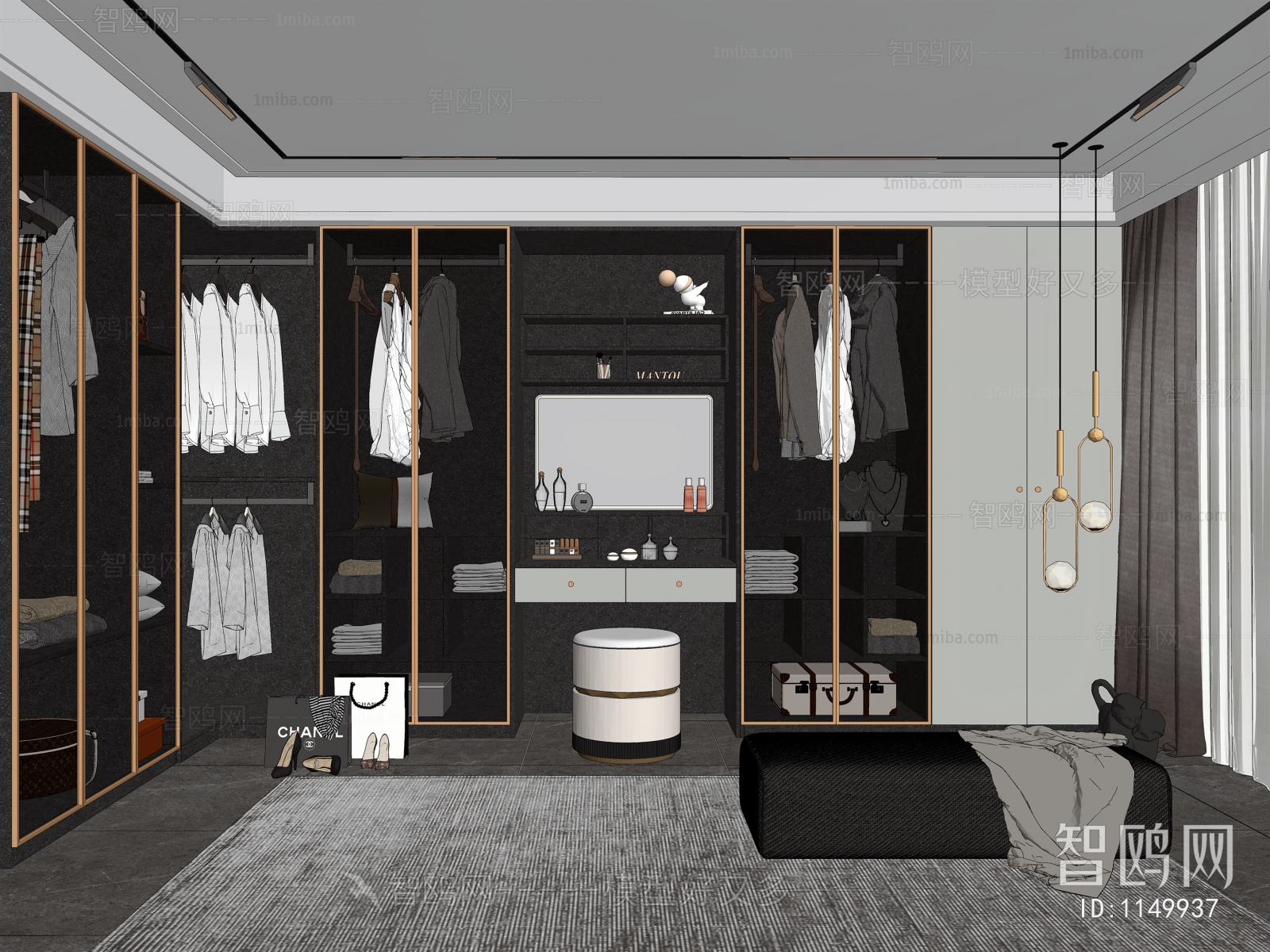 Modern Clothes Storage Area