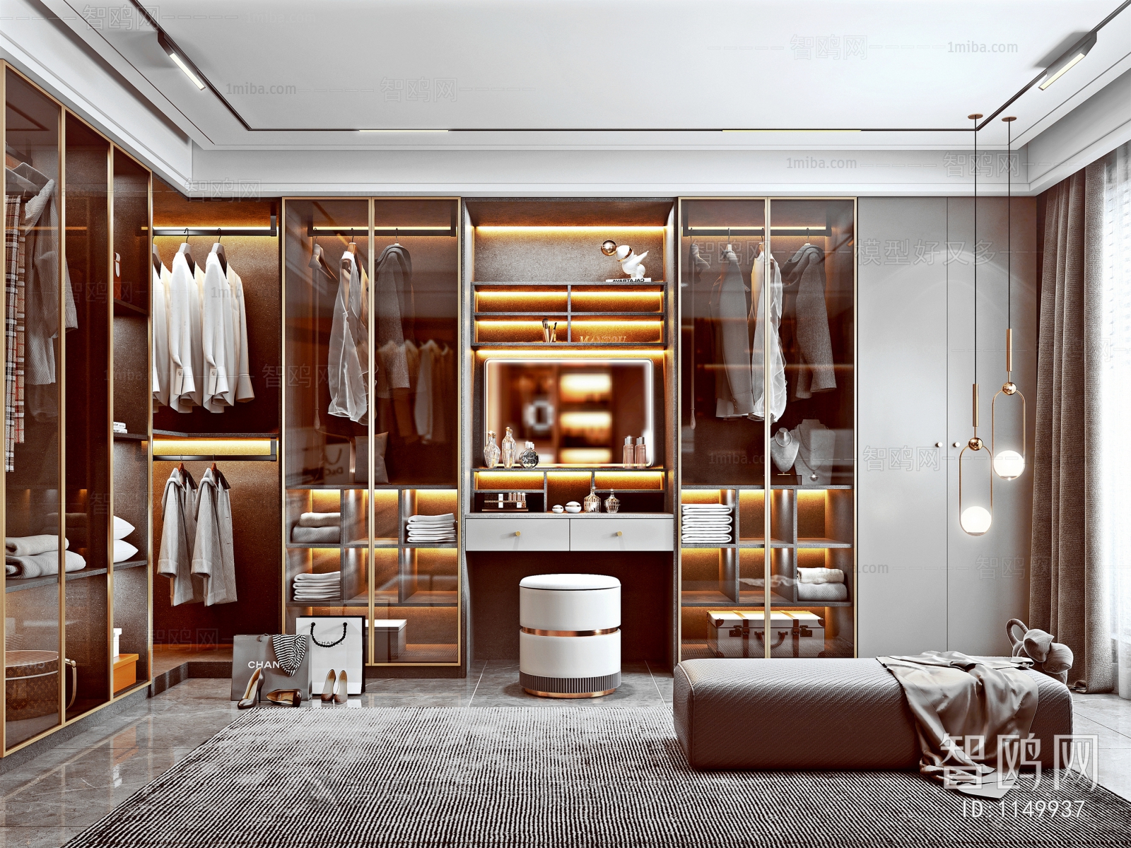 Modern Clothes Storage Area