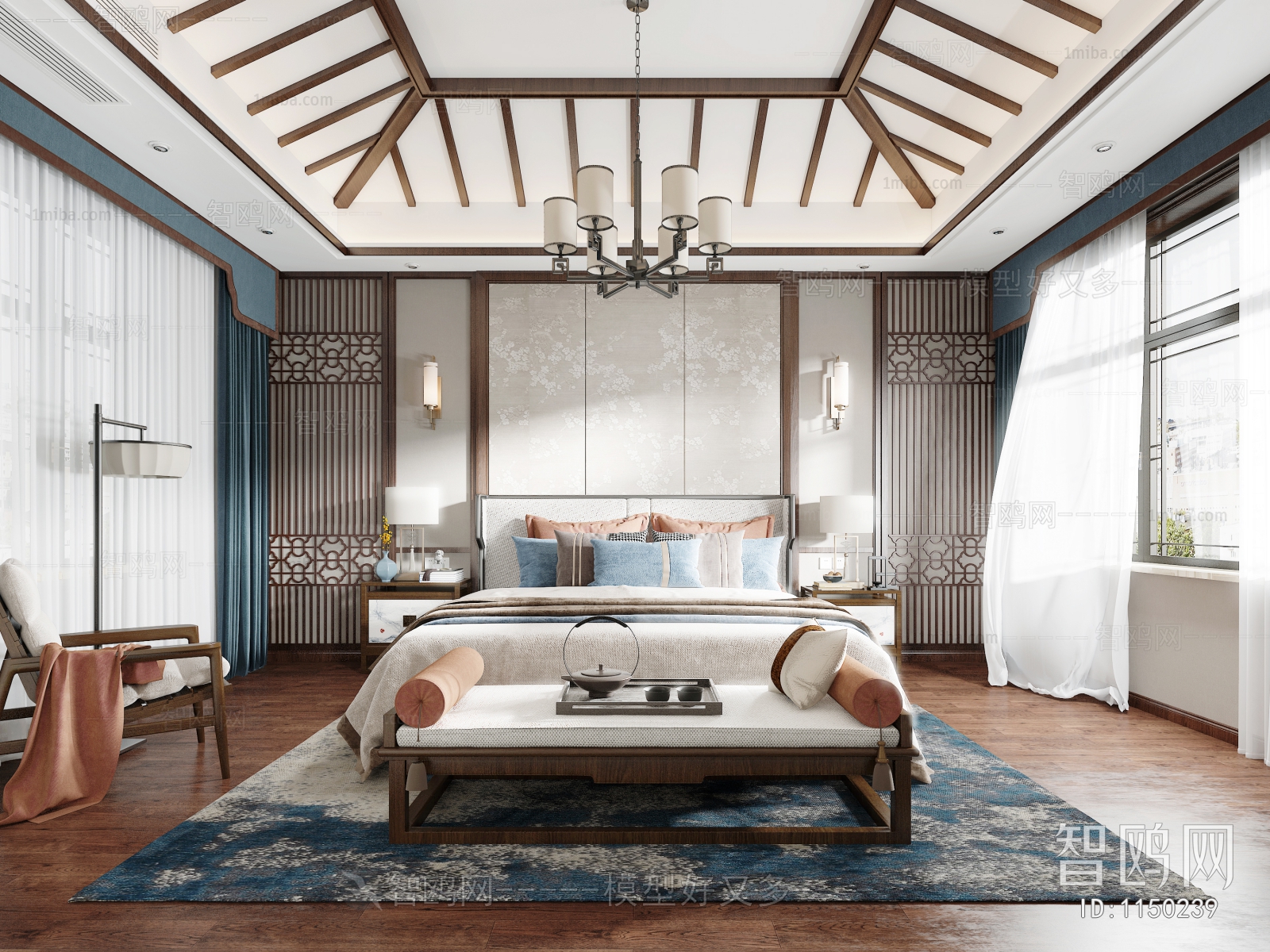 New Chinese Style Bedroom